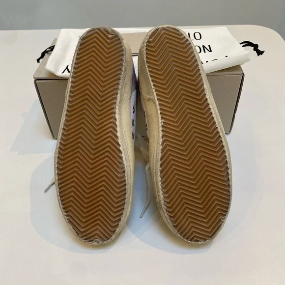 Golden Goose Superstar Sneaker Cream Antique Pink Suede/Leopard sz 37 New in Box - Picture 11 of 17